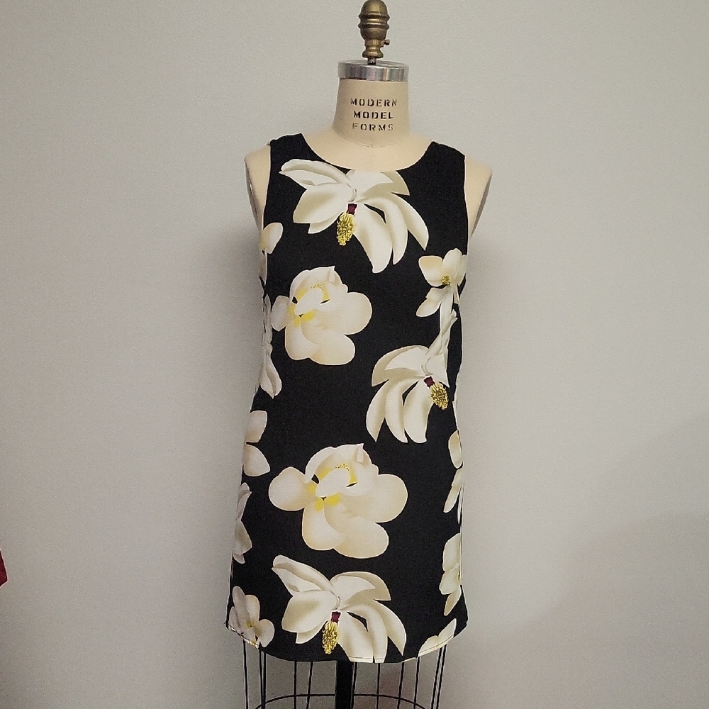 I.Madeline Black Floral Mini Dress